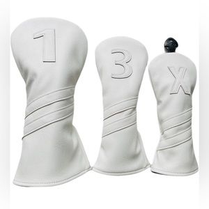 3pcs Golf Club Covers for Driver, 3 Wood, & Hybrids